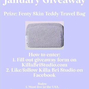 Fenty Beauty Gray Teddy Travel Bag